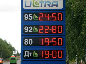 Стела с электронными табло для АЗС